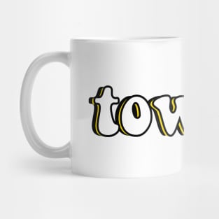 Towson university groovy lettering Mug